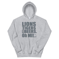 Lions, Tigers and Beers.  Oh MI!™ (Lions - grey) - MIbeers