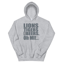 Load image into Gallery viewer, Lions, Tigers and Beers.  Oh MI!™ (Lions - grey) - MIbeers